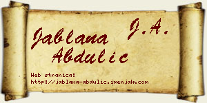 Jablana Abdulić vizit kartica